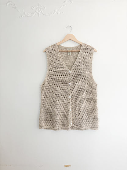 Vintage LL Bean Crochet Knit Tank (XL)