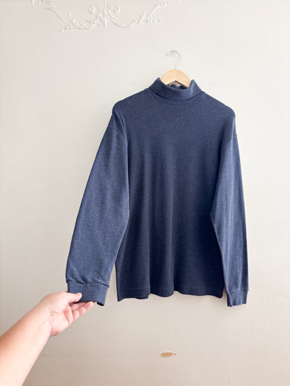 Vintage Blue Turtleneck Long Sleeve (L)