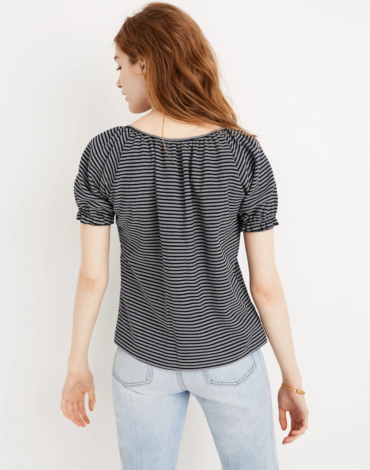 Madewell striped peasant blouse (S)