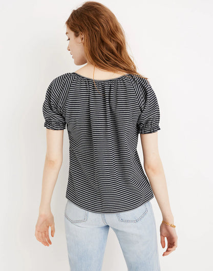 Madewell striped peasant blouse (S)