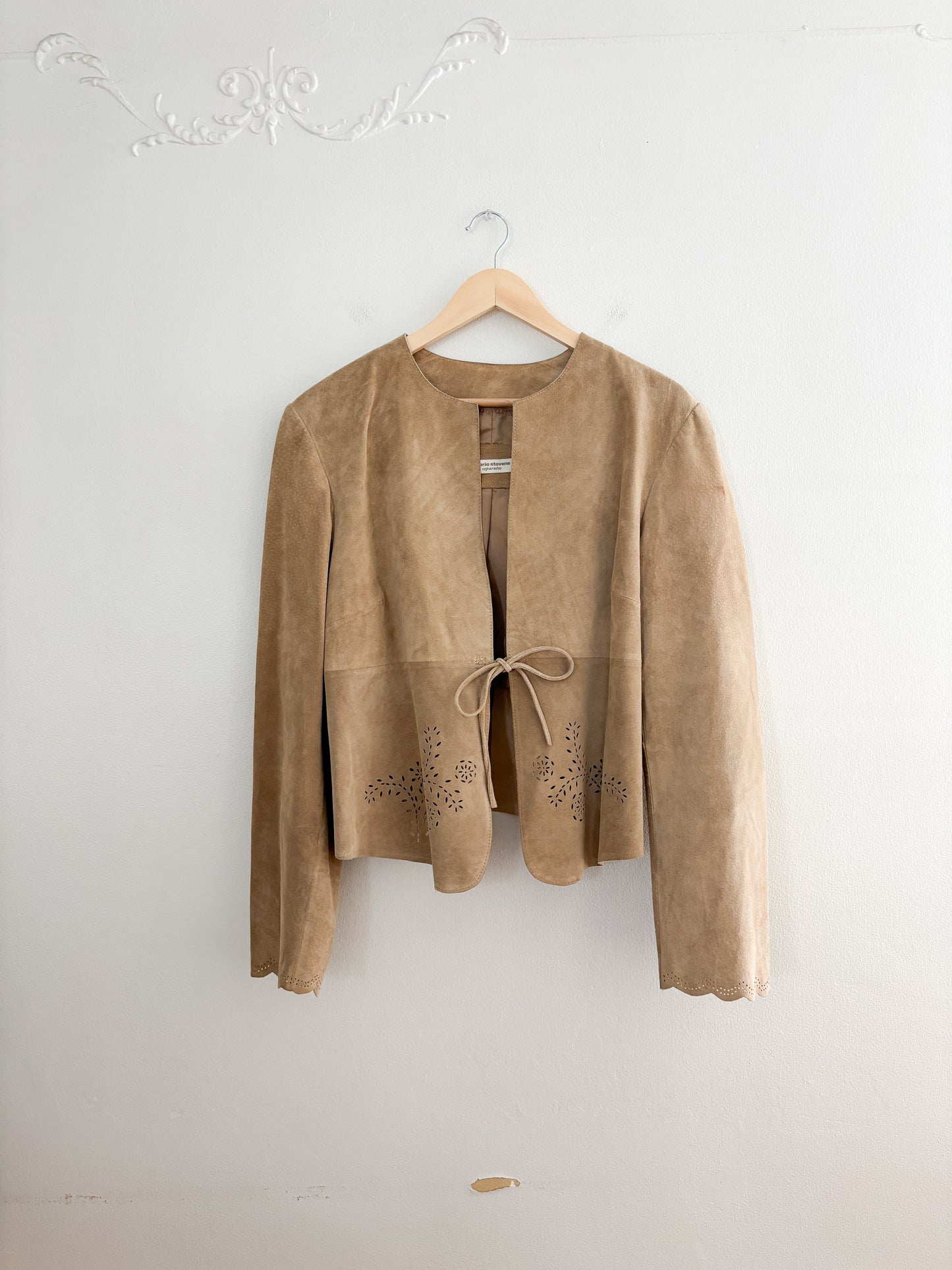 Vintage Valerie Stevens Leather Tie Jacket (L/XL)