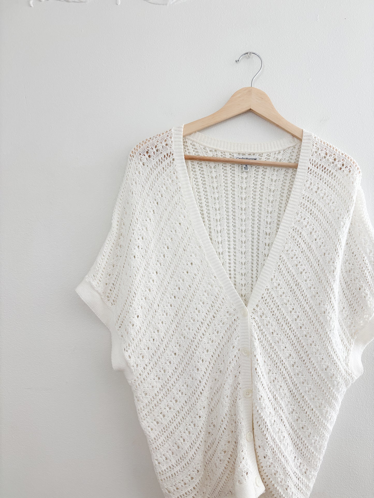 Vintage Croft & Barrow Crochet Cardigan (XL)