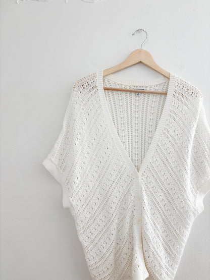 Vintage Croft & Barrow Crochet Cardigan (XL)