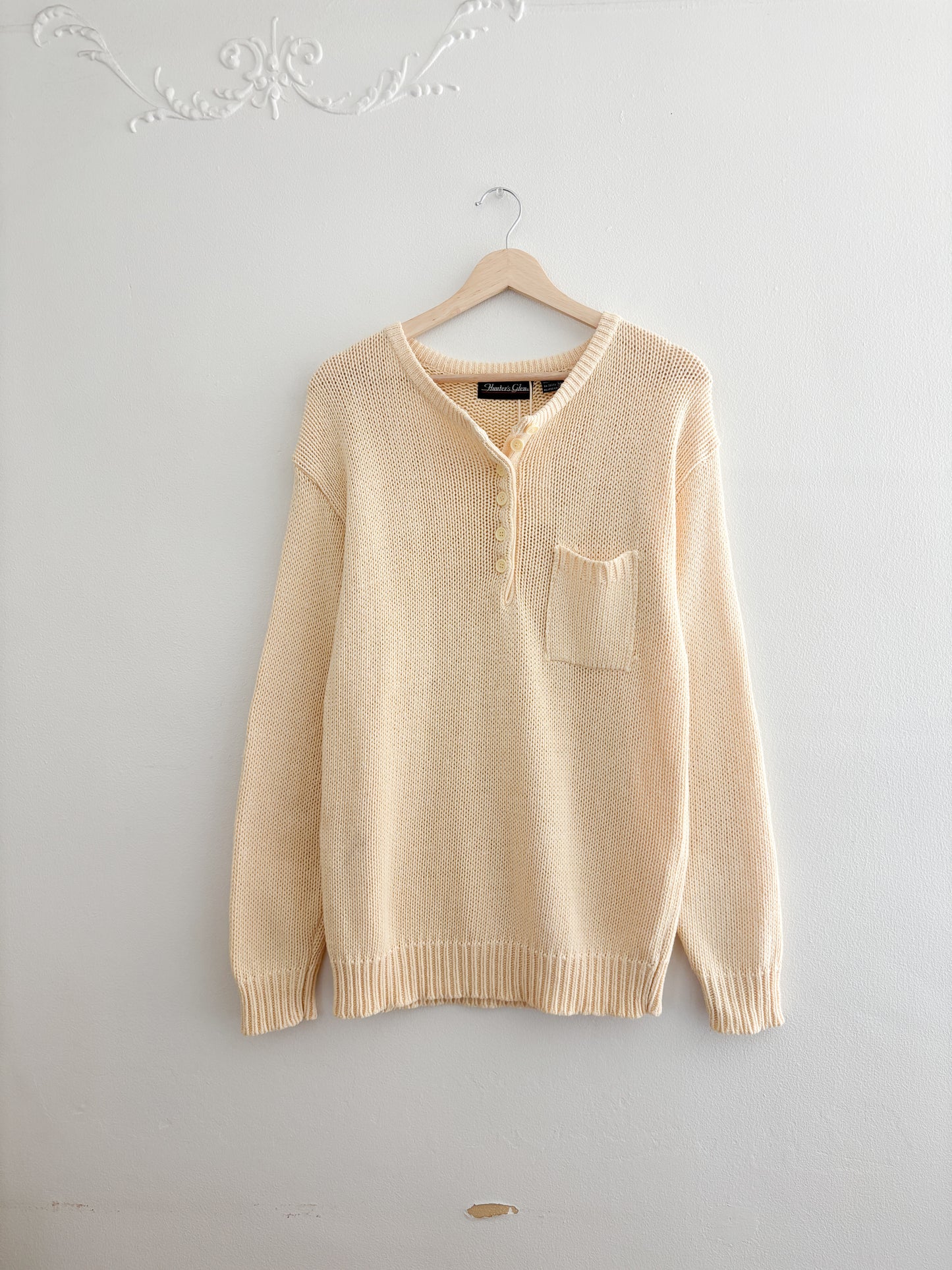 Vintage Henley Sweater (M)