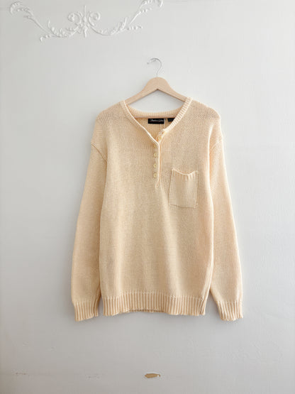 Vintage Henley Sweater (M)