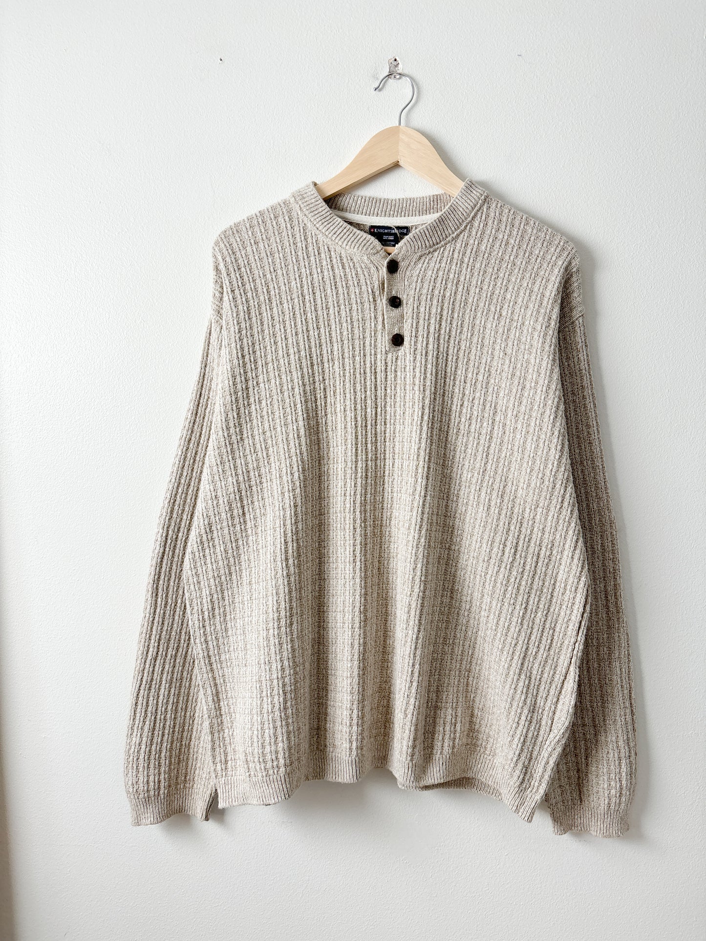 Vintage Henley textured sweater