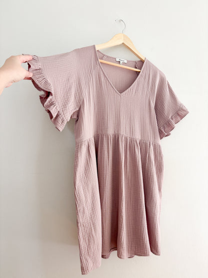 Madewell Lavender Ruffle Dress (S)