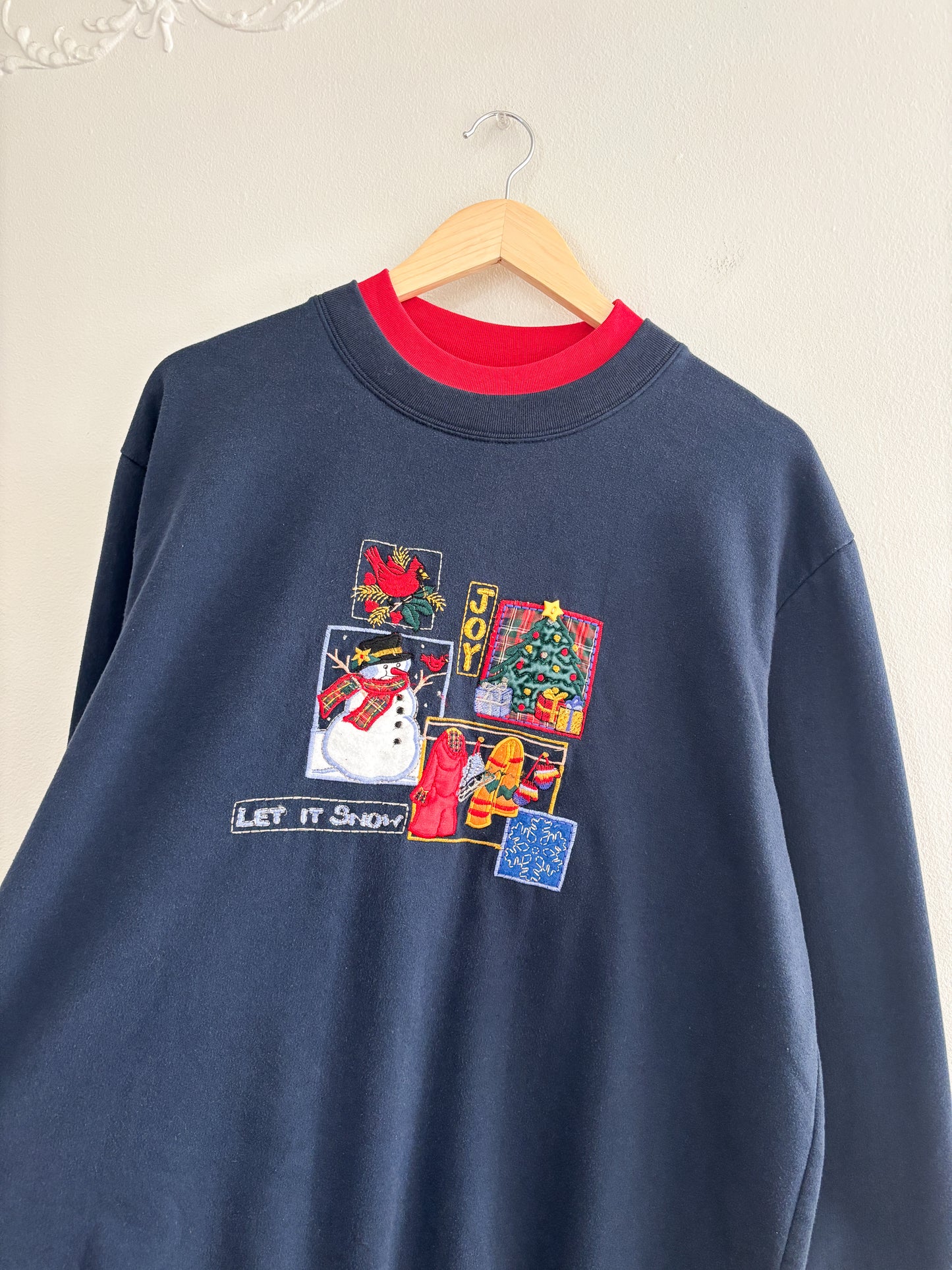 Vintage Embroidered Holiday Crewneck (XL)