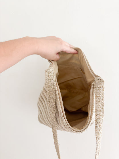 Vintage Striped Woven Purse