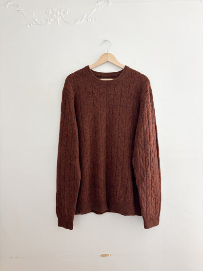 Rust Wool Blend Sweater (XL)