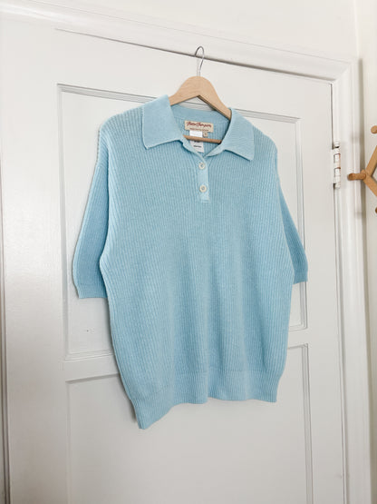 Vintage Collared Knit Top (M)