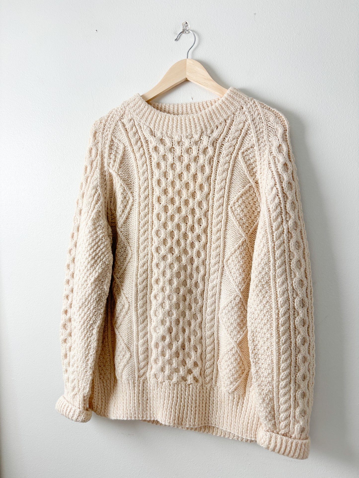 Vintage Hand Knit Cable knit sweater