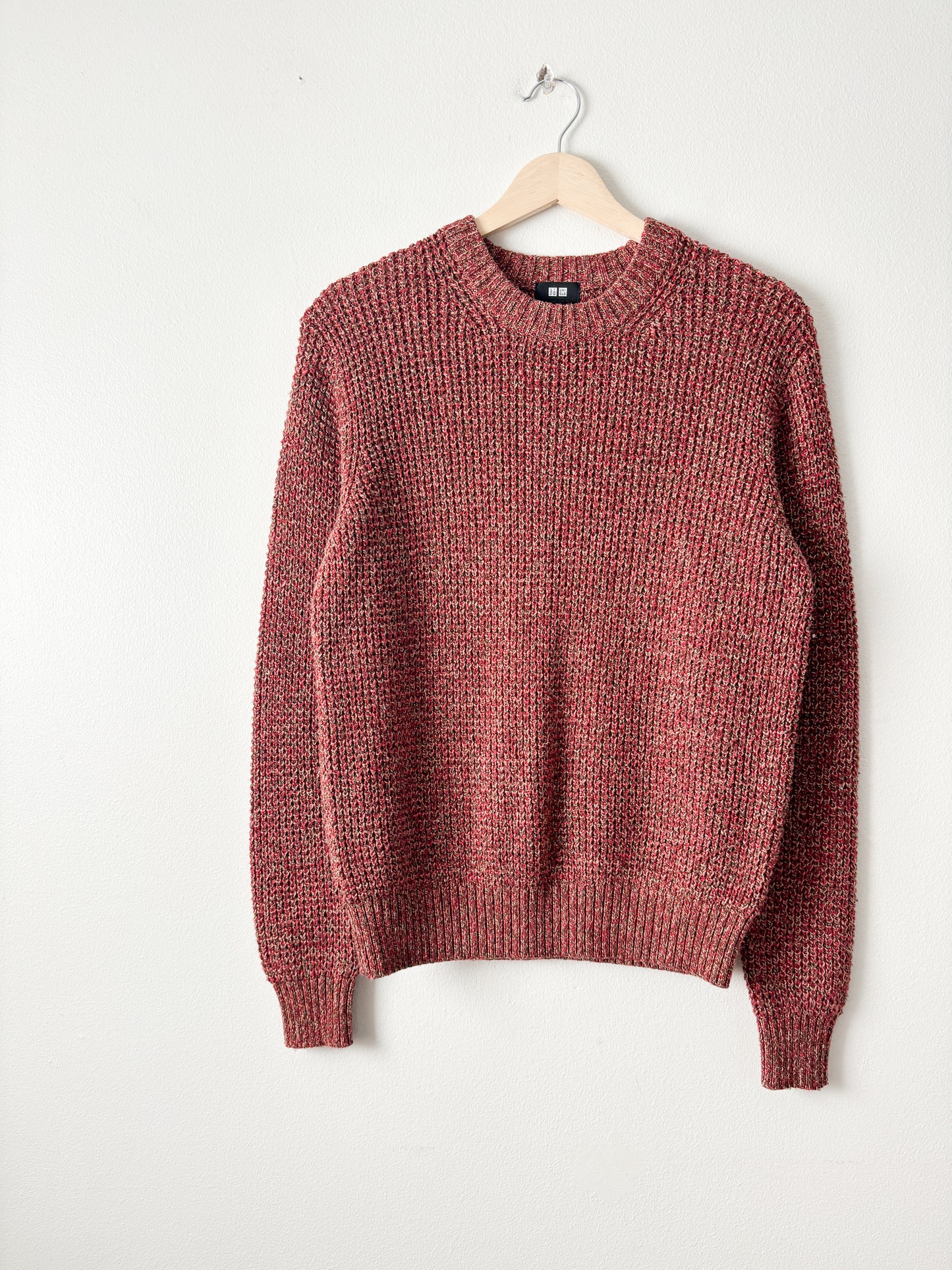 Uniqlo red heathered knit
