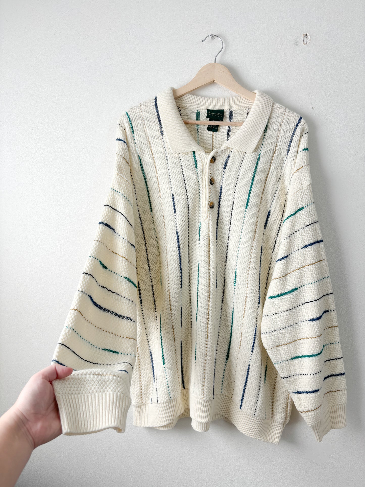 Vintage Coogi Style Collared Sweater