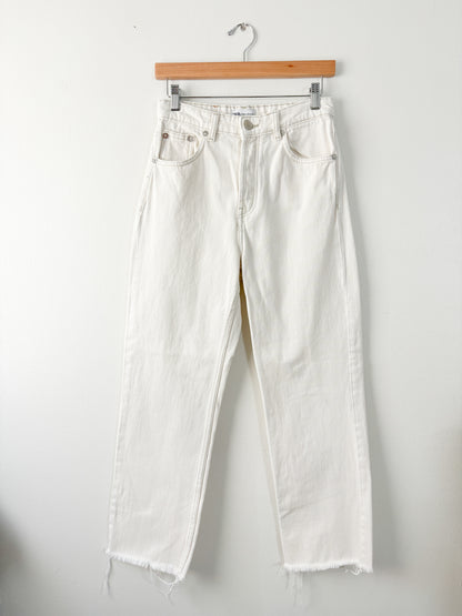 Zara raw hem jeans