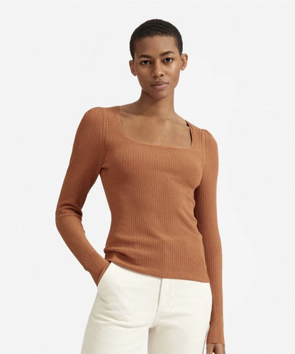 Everlane Ribbed Long Sleeve (XS/S)