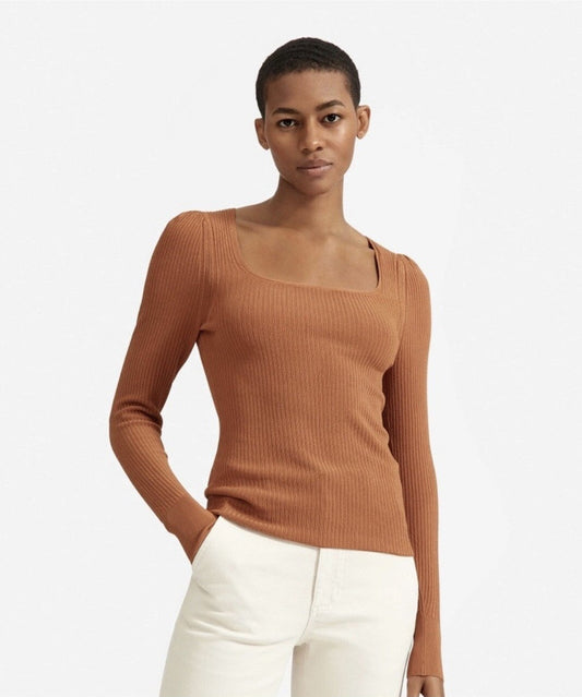 Everlane Ribbed Long Sleeve (XS/S)