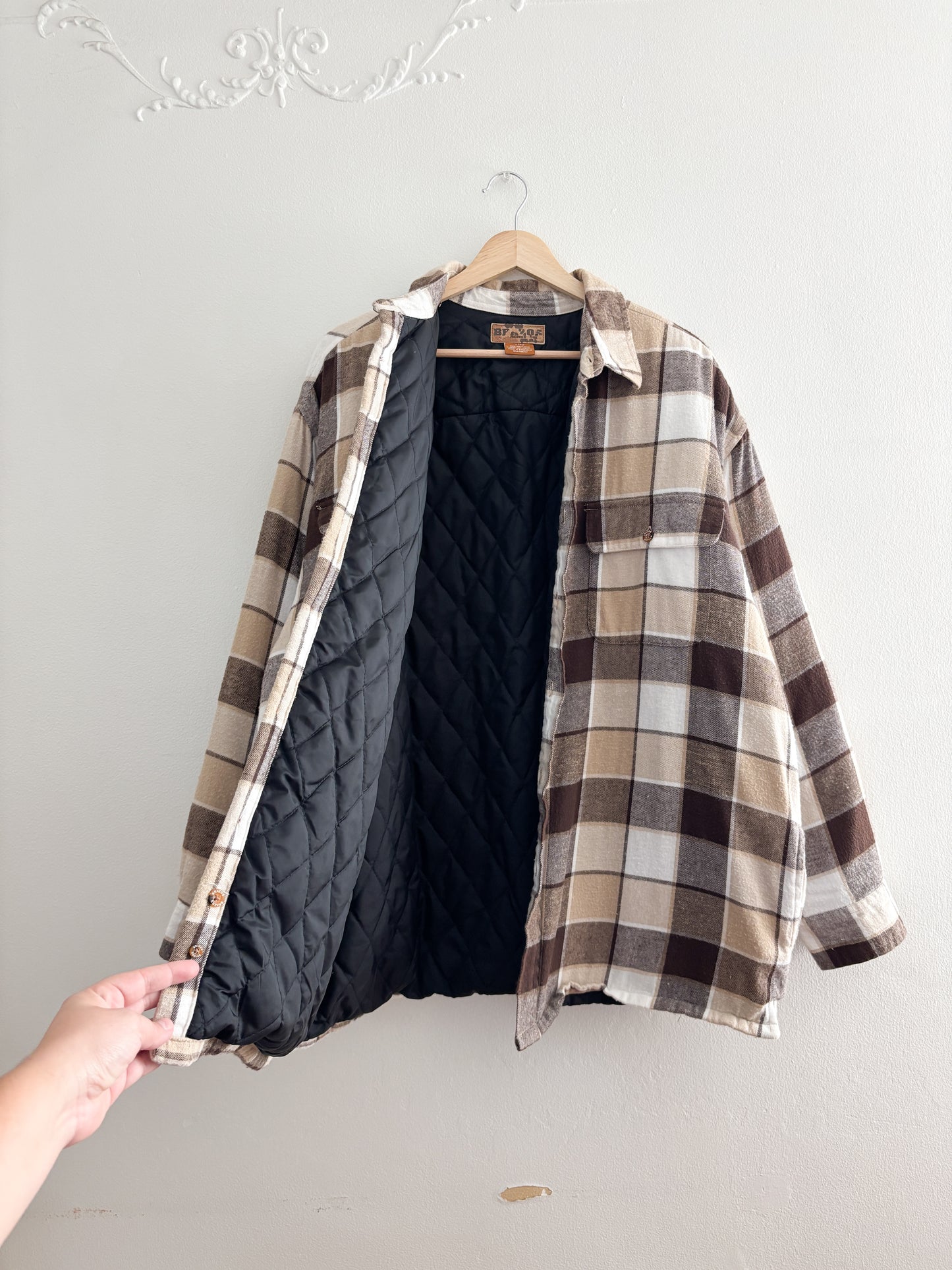 Vintage Plaid Shacket (XL)
