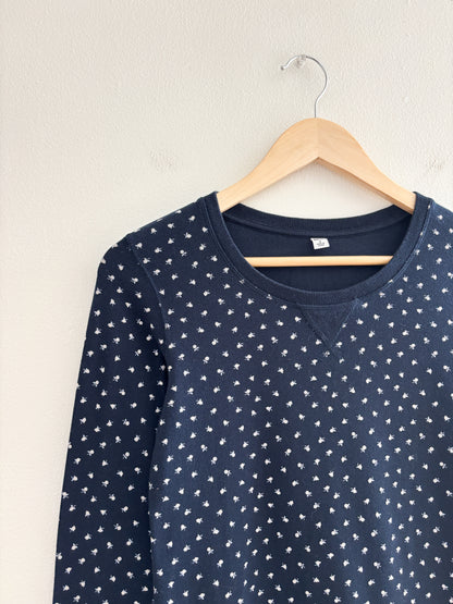 Uniqlo Navy Floral Long Sleeve (S)