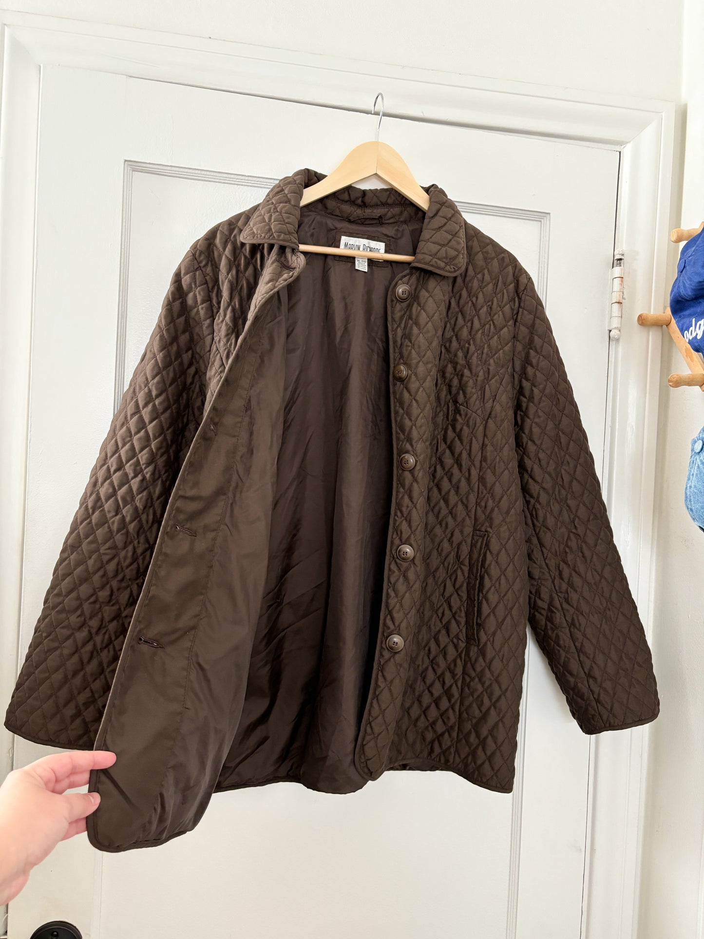Vintage Brown Quilted Jacket (XL)