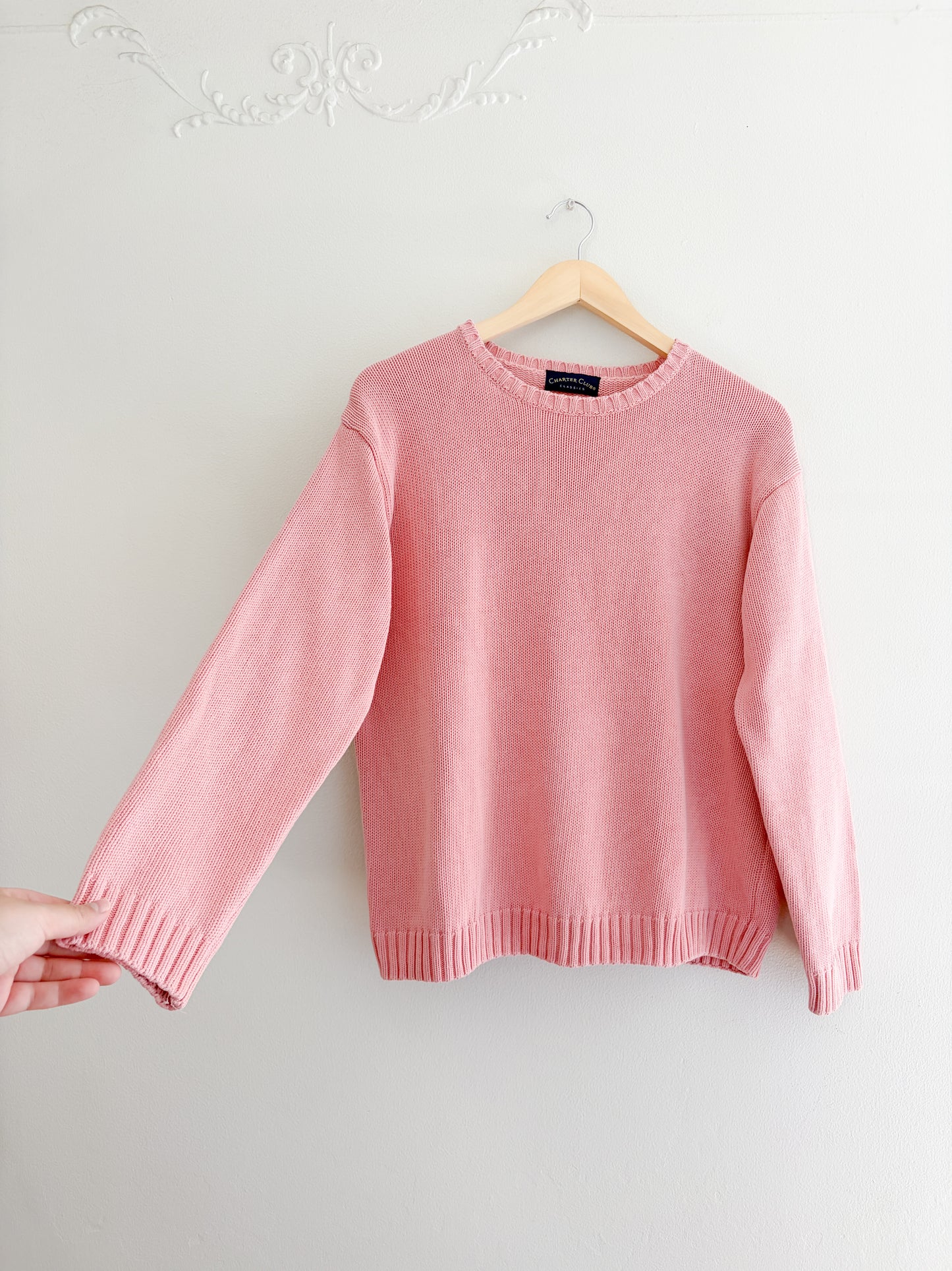 Vintage Charter Club Pink Cotton Sweater