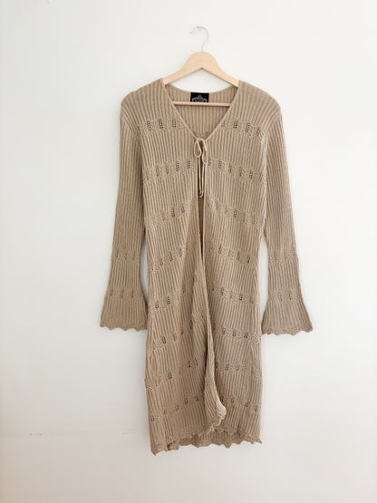 Vintage Y2k Long Tie Cardigan