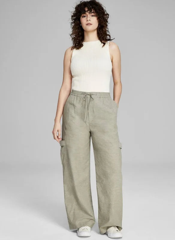 And Now This Easy Cargo Wide Leg Pants (M)