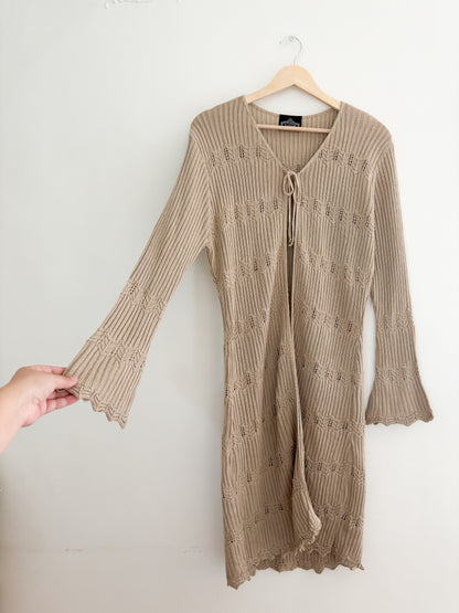 Vintage Y2k Long Tie Cardigan
