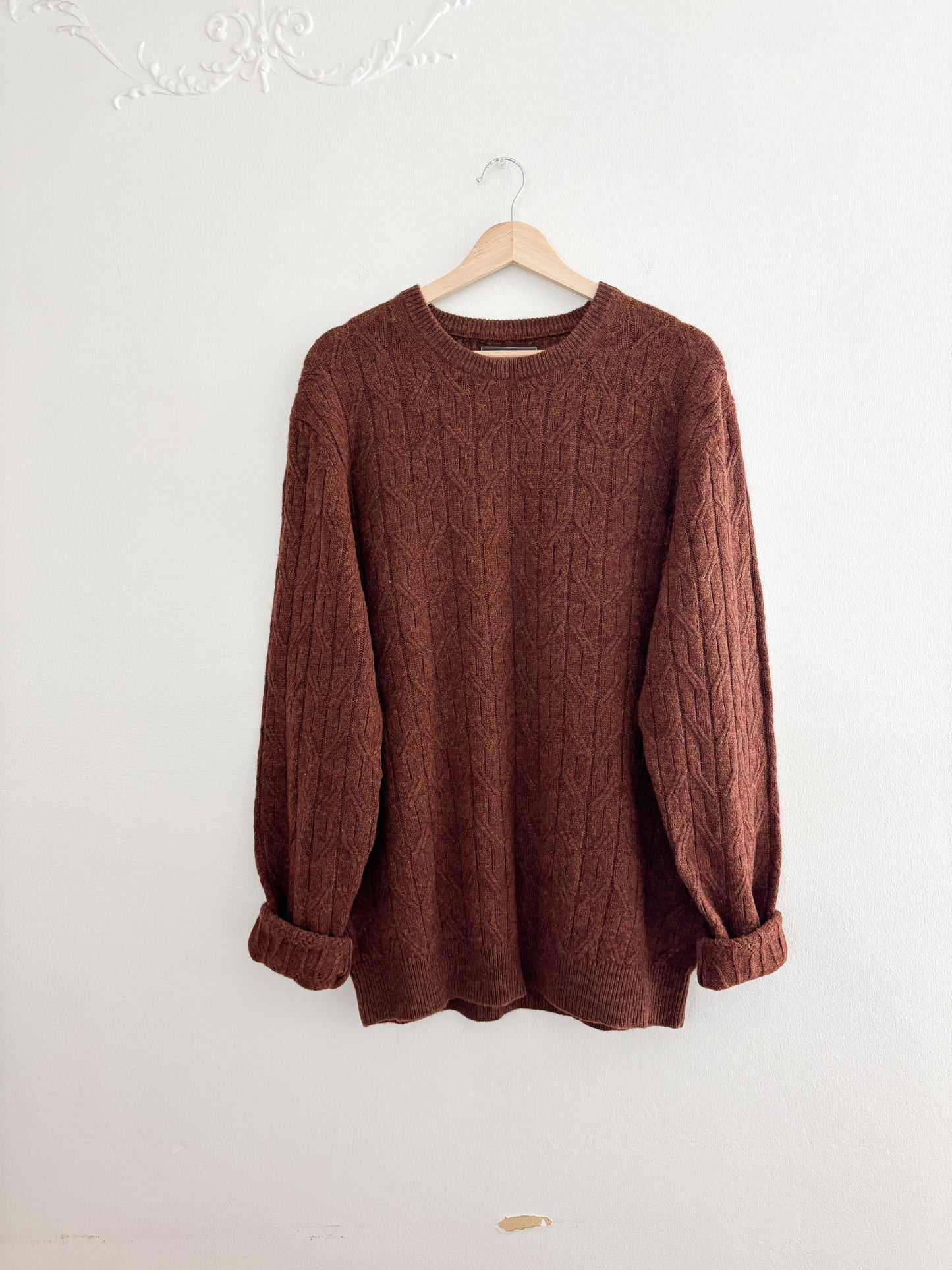 Rust Wool Blend Sweater (XL)