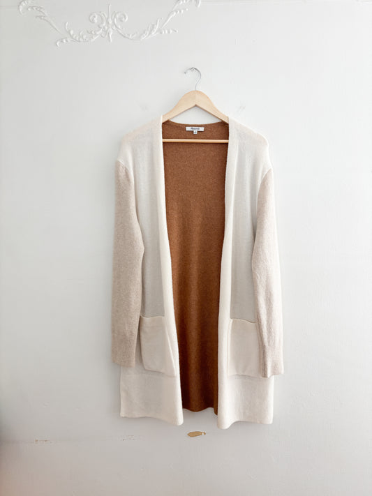 Madewell Kent Color Block Open Cardigan (M)