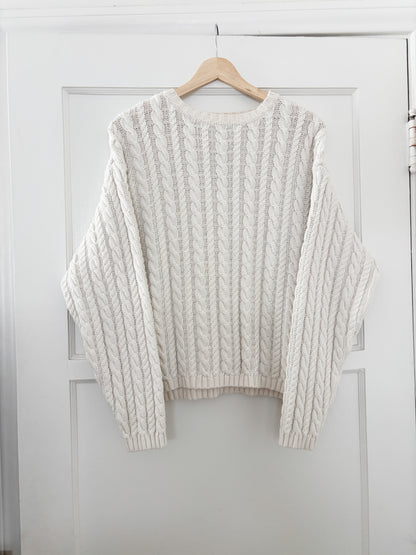 Vintage Eddie Bauer Cable Knit Sweater (L)