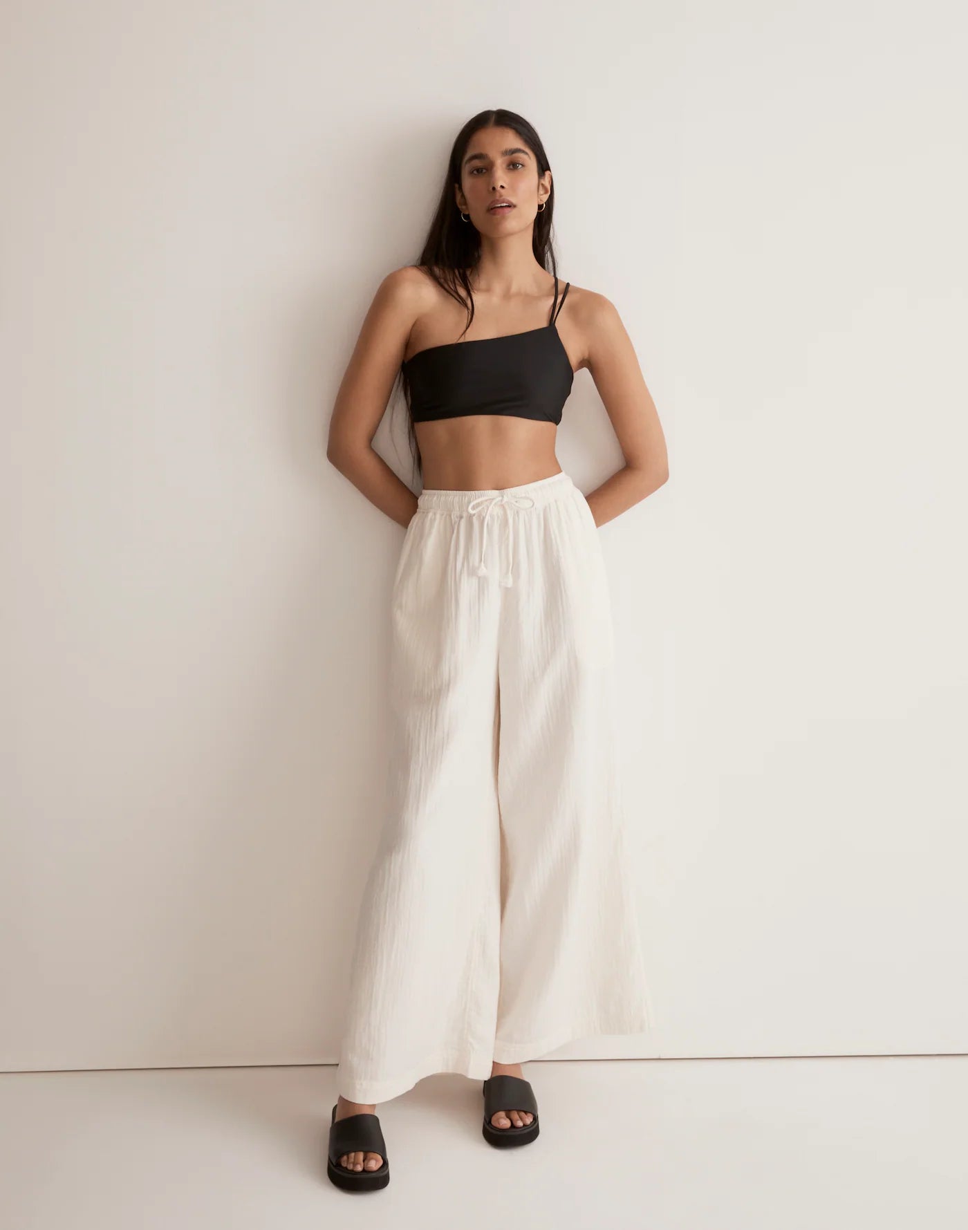 Madewell Gauze Wide Leg Pants (L)