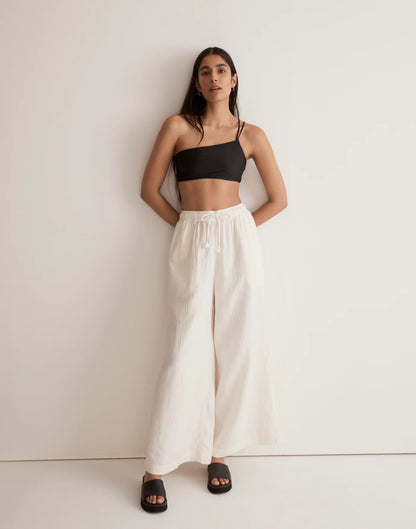 Madewell Gauze Wide Leg Pants (L)