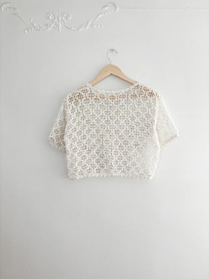 Vintage Crochet Cropped Top (S/M)