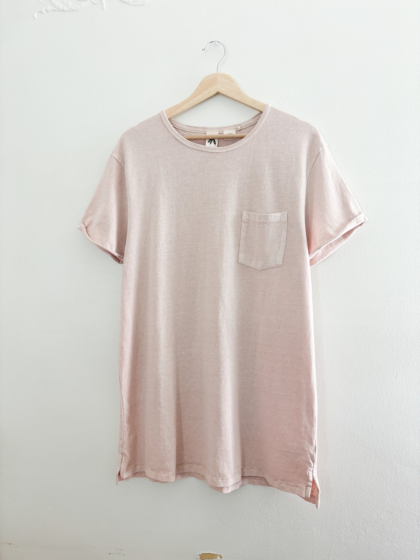 Cotton pink pocket tee (L)