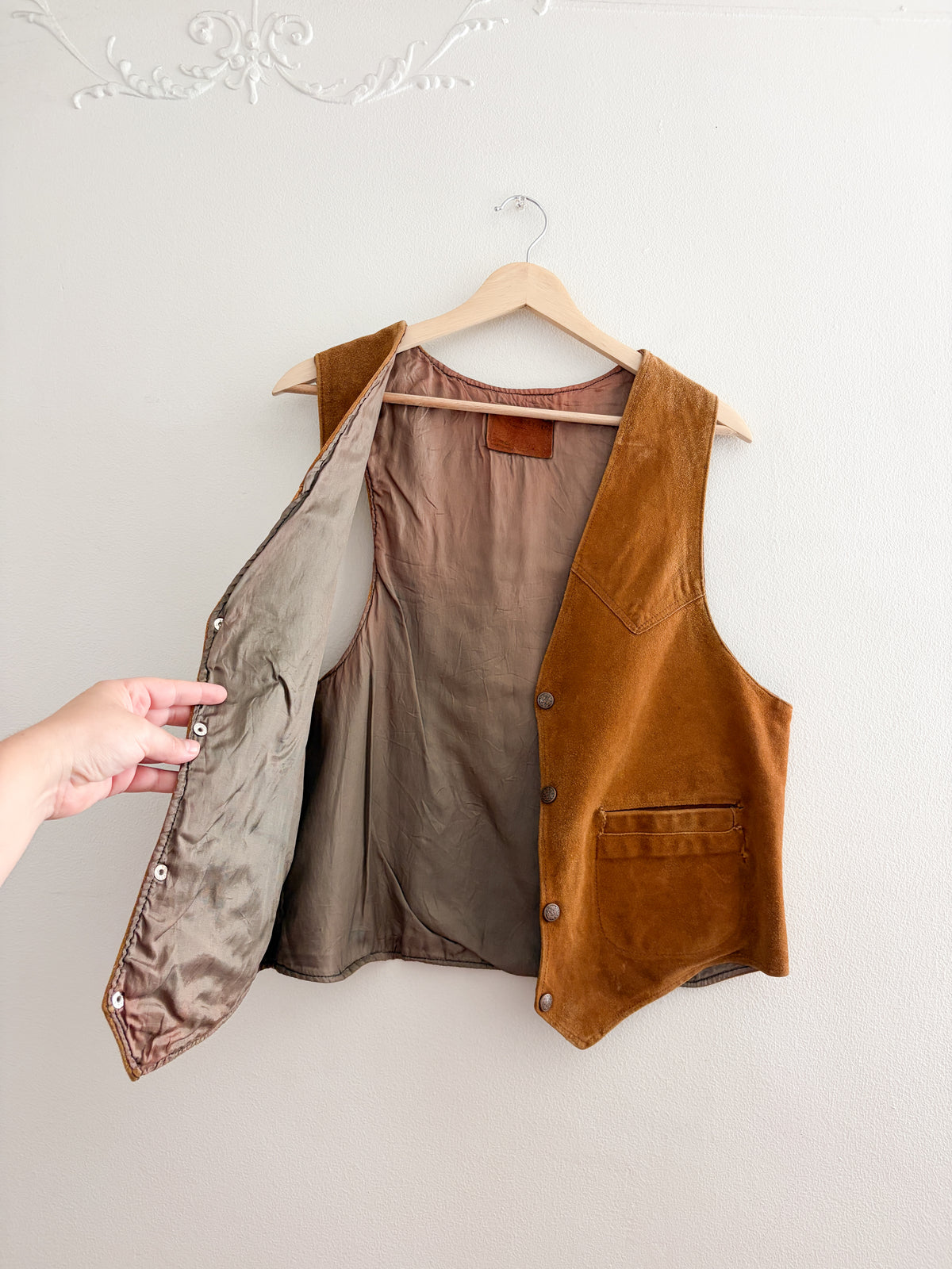Vintage Leather Vest (S/M)