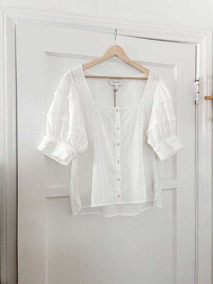 NWT Cleobella Puff sleeve top (L)