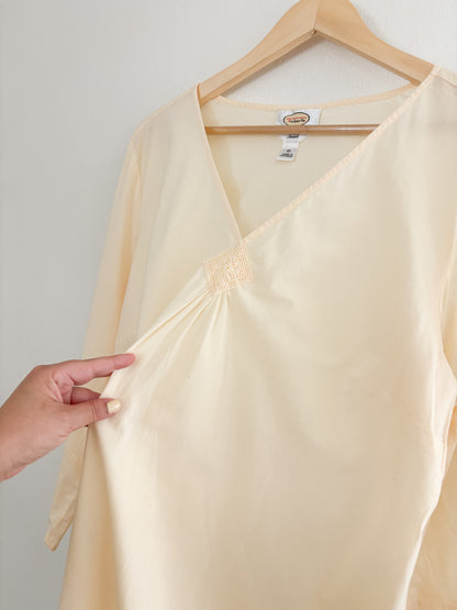Vintage Talbots Butter Yellow Blouse (XL)