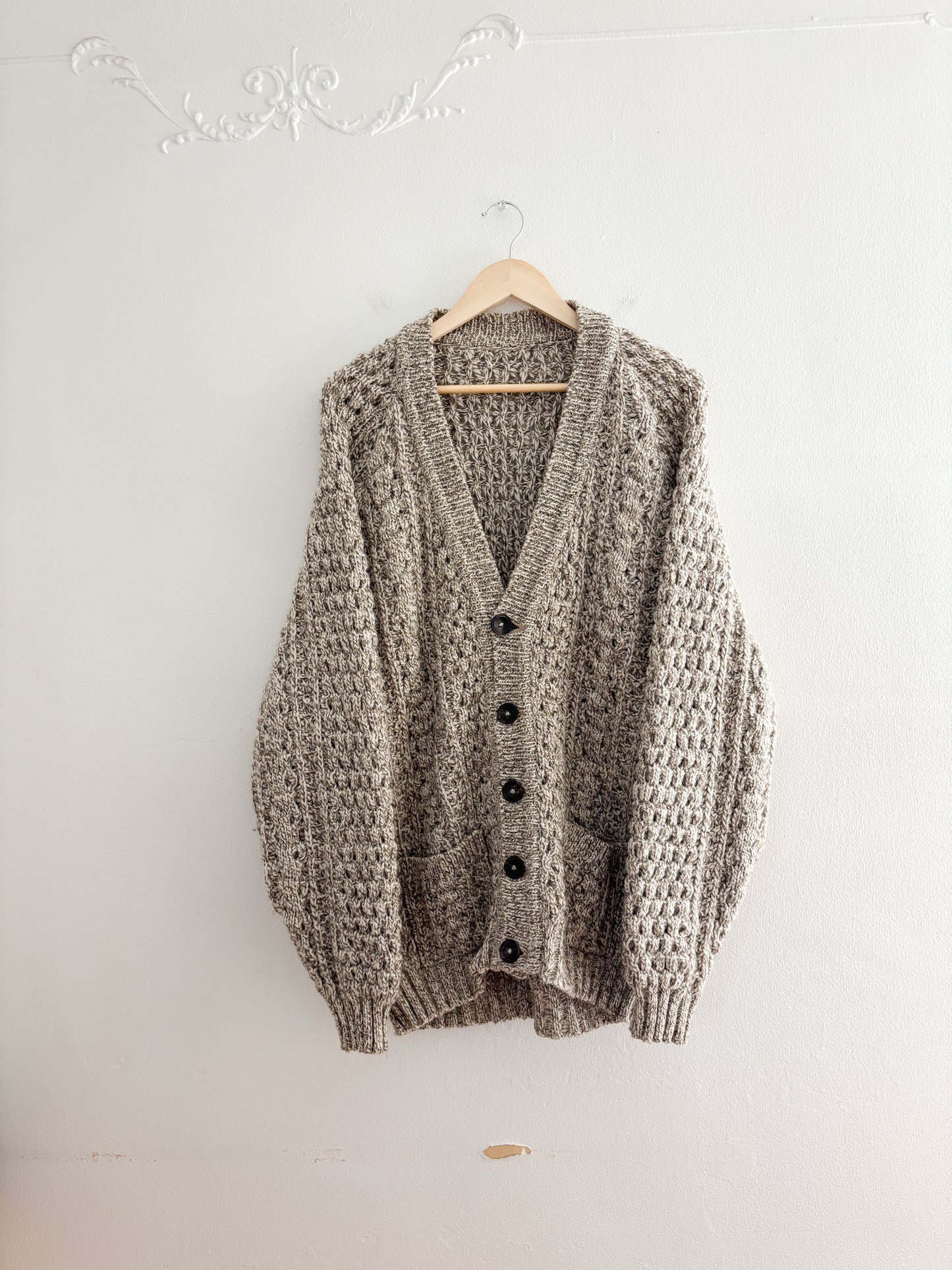 Vintage Wool Marled Cardigan