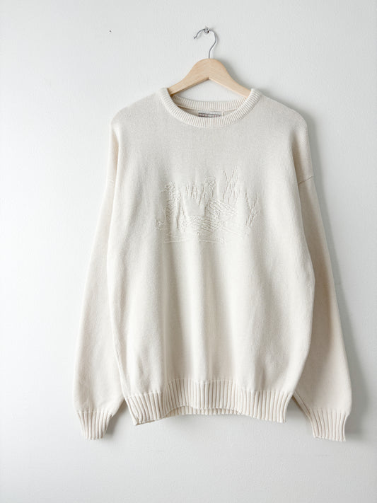 Vintage Cream Duck Sweater
