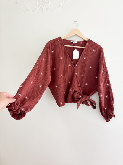Madewell Wrap Floral Blouse (S)