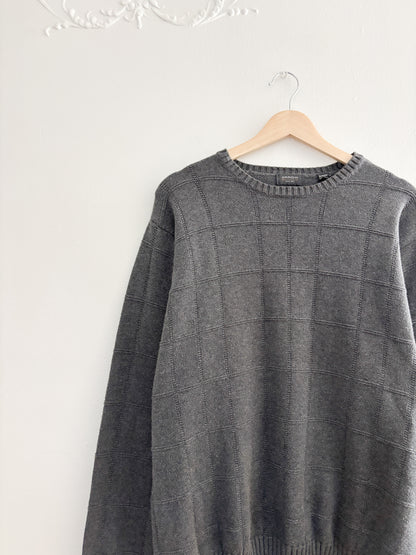 Grey Patterned Sweater (XL)