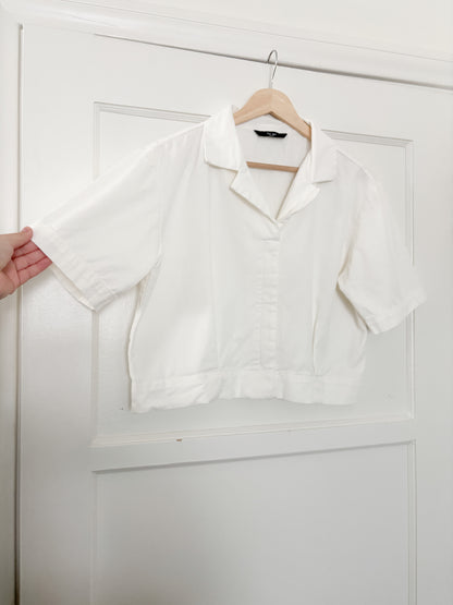 For Me White Cropped Top (M)