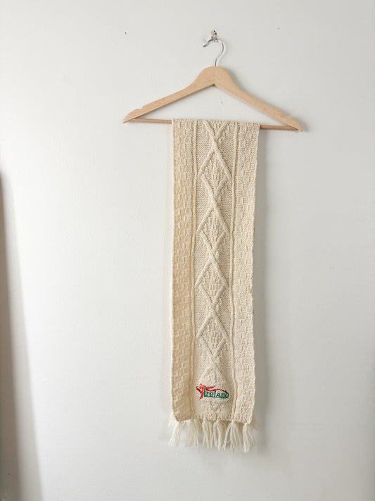 Vintage Ireland Wool Knit Scarf (OS)