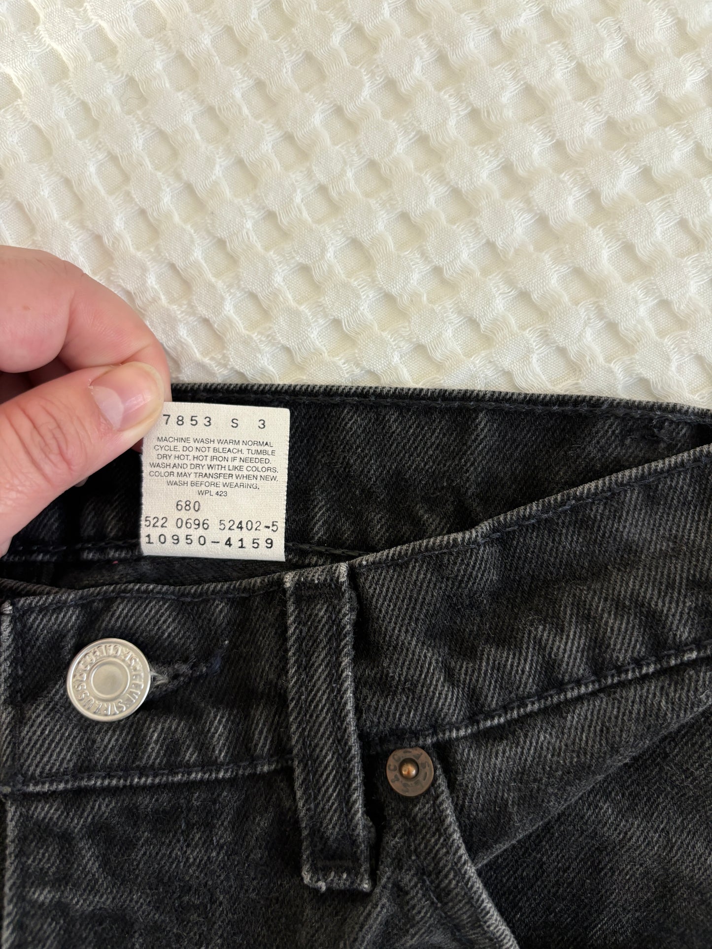 Vintage Orange Tab 950 Black Levi Jeans