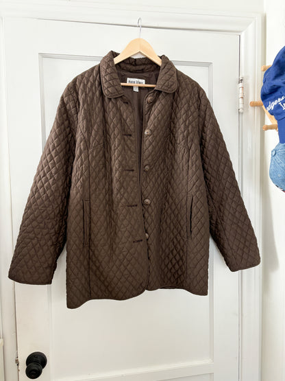 Vintage Brown Quilted Jacket (XL)