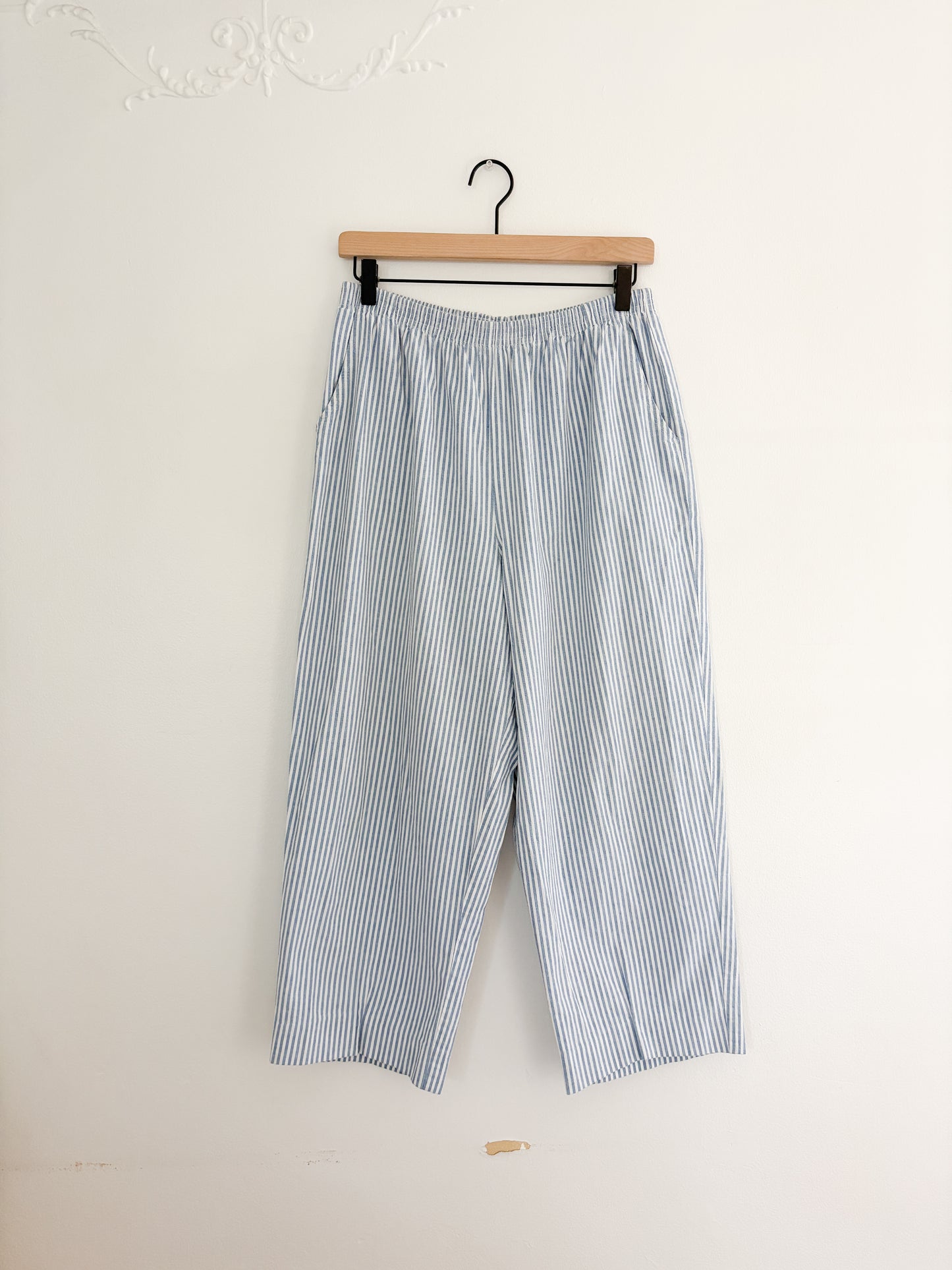 Vintage Blue Striped Easy Pants