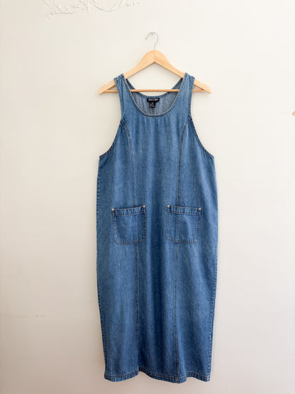 Vintage Denim Maxi Dress (L)