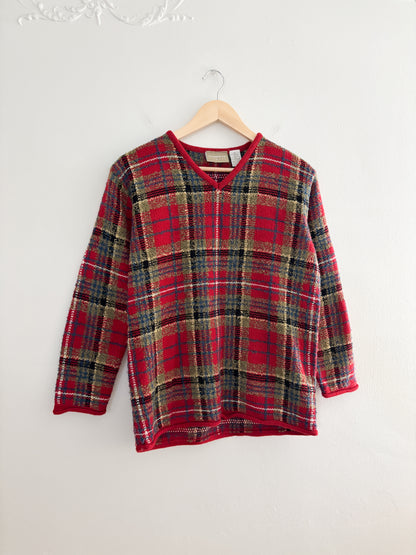 Vintage Liz Claiborne Plaid Sweater (S)