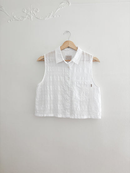 Brixton Collared Crop Top (S)